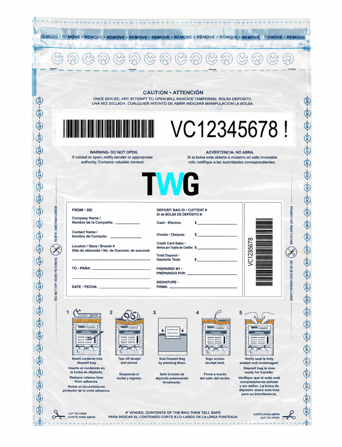 9x12 Deposit Bags (Pack of 100)